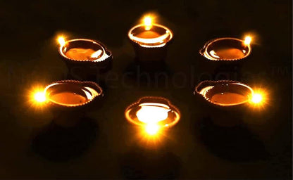 🪔LED Light Water Sensor Diyas Plastic with, Ambient Lights, (Pack of 6/12/18/24)🪔